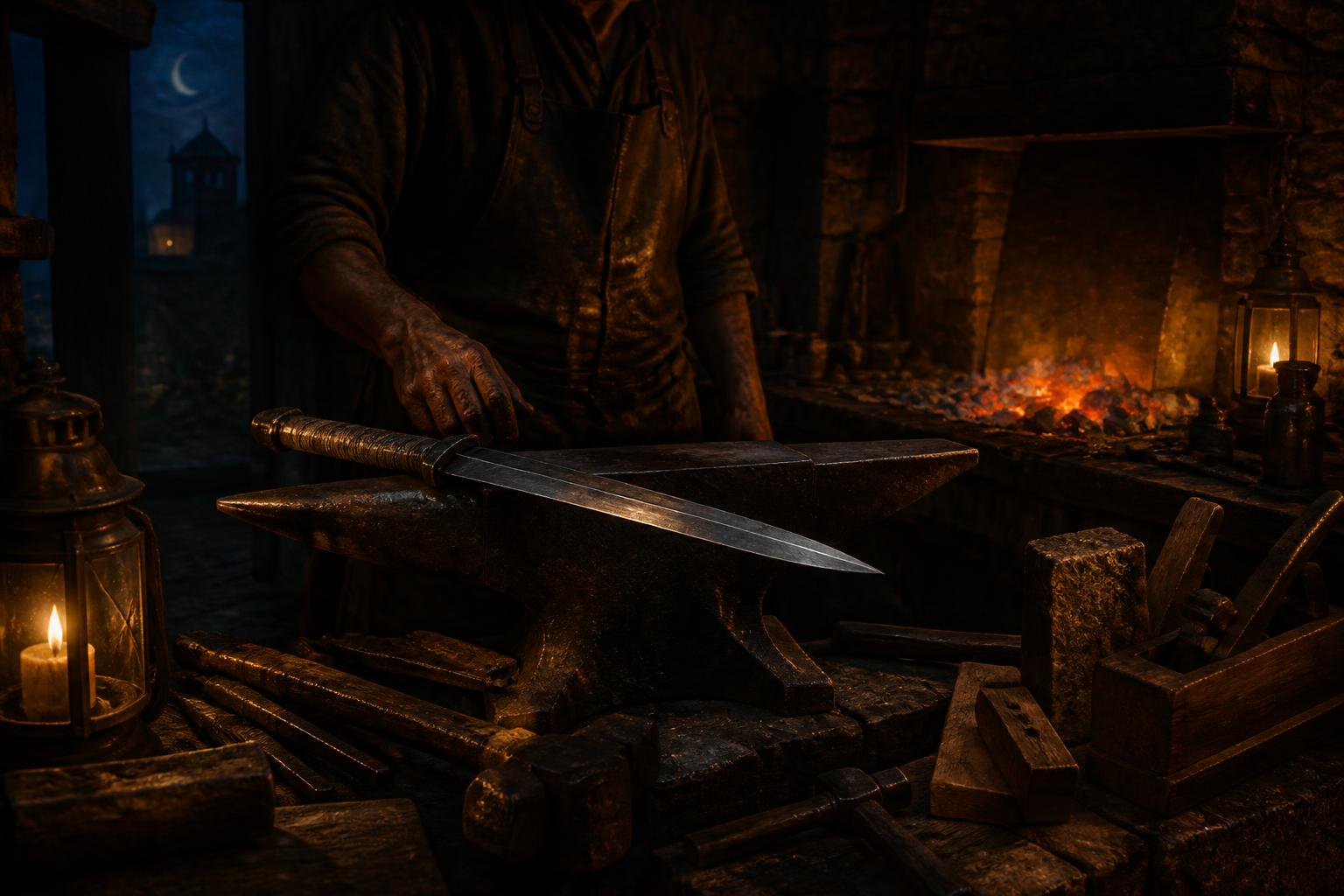 The forge — his trade is his weapon.