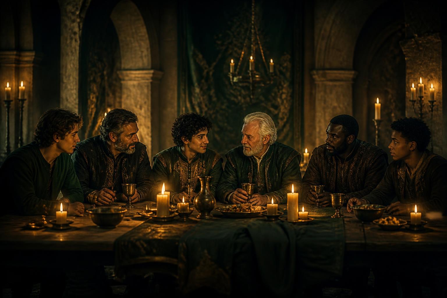 The table — fathers, sons, brothers.